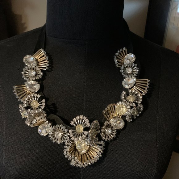 Banana Republic Bib rhinestone statement necklace